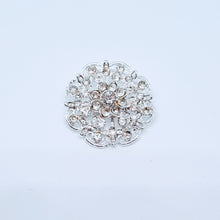 Load image into Gallery viewer, ERA Euro Charize - Pre-tied Stock Tie - White Satin with or without Crystals & choice of brooch