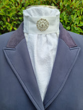 Load image into Gallery viewer, ERA Euro Lyndal - Cotton Broderie Anglaise - White, 100% cotton with brooch