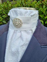 Load image into Gallery viewer, ERA Euro Lyndal - Cotton Broderie Anglaise - White, 100% cotton with brooch