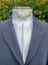 Load image into Gallery viewer, ERA Euro Royale - White satin with Rose Gold embellishment and Silver piping
