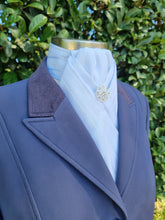 Load image into Gallery viewer, ERA DEB Cotton Self Stripe Pre-tied Stock Tie Cravat with brooch