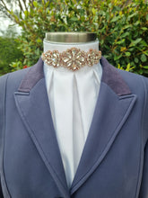 Load image into Gallery viewer, ERA Euro Royale - White satin with Rose Gold embellishment and silver piping