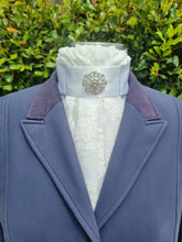 Load image into Gallery viewer, ERA EURO GRACE Stock Tie - White lace and satin with choice of brooch