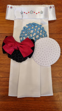 Load image into Gallery viewer, ERA EURO KARA Stock Tie – White pleated satin with Swarovski crystals