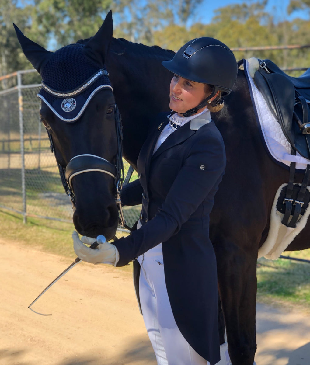 dressage stock tie for equestrians