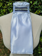 Load image into Gallery viewer, ERA Euro Lyndal Regal White Satin with Crystal & Navy Trim