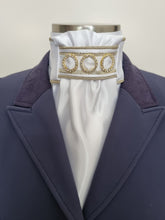 Load image into Gallery viewer, ERA Euro Lyndal Regal - White Satin with gold piping, rings and ribbon trim