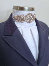 Load image into Gallery viewer, ERA Euro Royale - White satin with Rose Gold embellishment and silver piping