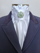 Load image into Gallery viewer, ERA EURO CHARIZE STOCK TIE - White satin with your choice of various brooches
