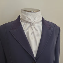 Load and play video in Gallery viewer, ERA Elle Stock Tie - Soft Ties with Lace detail and Brooch