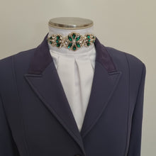 Load and play video in Gallery viewer, ERA Euro Royale - White satin with Emerald Green embellishment and gold piping