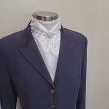 Load and play video in Gallery viewer, ERA Elle Stock Tie - Soft Ties with silver diamond brocade and Brooch