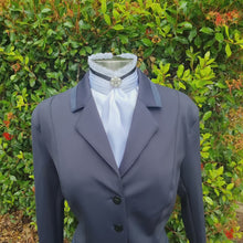 Load and play video in Gallery viewer, ERA EURO BELLE Stock Tie - White satin with Black trim, lace frill and brooch