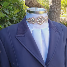 Load and play video in Gallery viewer, ERA Euro Royale - White satin with Rose Gold embellishment and silver piping