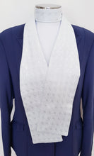 Load image into Gallery viewer, ERA MARY SELF-TIE STOCK - Silver Jacquard "Traditional Tie Your Own"  with or without brooch
