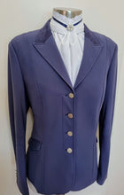 Load image into Gallery viewer, ERA EURO BELLE STOCK TIE - White lustre satin with lace frill and brooch - Coloured trim - burgundy, navy, royal blue, Black