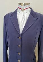 Load image into Gallery viewer, ERA EURO BELLE STOCK TIE - White lustre satin with lace frill and brooch - Coloured trim - burgundy, navy, royal blue, Black