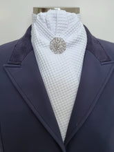 Load image into Gallery viewer, ERA DEB WAFFLE WEAVE COTTON STOCK TIE - Limited Special Edition - White Waffle Weave cotton with pearl brooch
