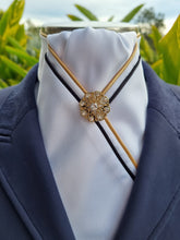 Load image into Gallery viewer, ERA MARLO STOCK TIE - White with neck piping in various colour options