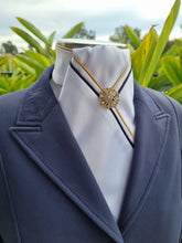 Load image into Gallery viewer, ERA MARLO STOCK TIE - White with neck piping in various colour options