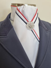 Load image into Gallery viewer, ERA MARLO STOCK TIE - White with neck piping in various colour options