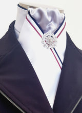 Load image into Gallery viewer, ERA MARLO STOCK TIE - White with neck piping in various colour options