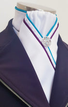 Load image into Gallery viewer, ERA MARLO STOCK TIE - White with neck piping in various colour options