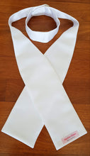 Load image into Gallery viewer, ERA MARY SELF-TIE/PRE-TIED STOCK - White satin "Traditional Tie Your Own"  with brooch or no brooch