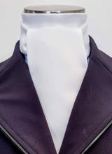 Load image into Gallery viewer, ERA MARY SELF-TIE STOCK - White satin "Traditional Tie Your Own"  with or without brooch