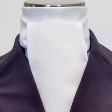 Load image into Gallery viewer, ERA MARY SELF-TIE STOCK - White satin &quot;Traditional Tie Your Own&quot;  with or without brooch
