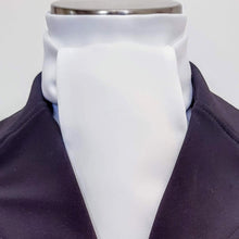 Load image into Gallery viewer, ERA MARY SELF-TIE STOCK - White satin "Traditional Tie Your Own"  with or without brooch