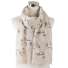 Load image into Gallery viewer, WILLOW Horse Scarf - White, Dusty pink, light grey &amp; cream - Free postage in Australia
