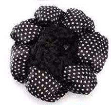 Polka Dot Hair bun cover – Navy, Black, White – Free Postage in Australia