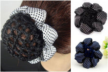 Load image into Gallery viewer, Polka Dot Hair bun cover – Navy, Black, White – Free Postage in Australia
