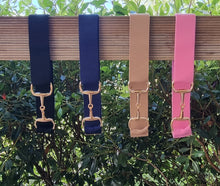 Load image into Gallery viewer, Equestrian Elasticised Belts - Latte, Pink, Navy, Black - FREE Postage in Australia
