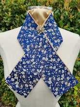 Load image into Gallery viewer, ERA Designer Collection Pre-tied Stock Tie Plastron -  Oriental Brocade - Regency
