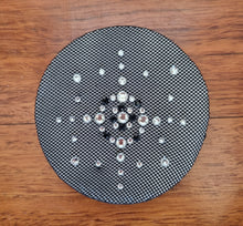 Load image into Gallery viewer, Crystal hair net bun cover - Black &amp; clear hand placed crystals
