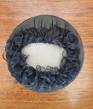 Load image into Gallery viewer, Crystal hair net bun cover - Black &amp; clear hand placed crystals
