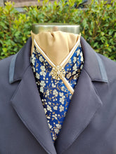 Load image into Gallery viewer, ERA Designer Collection Pre-tied Stock Tie Plastron -  Oriental Brocade - Regency
