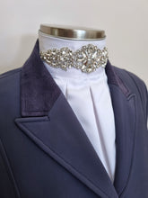 Load image into Gallery viewer, ERA Euro Royale - White satin with Silver embellishment and Silver piping
