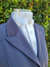 Load image into Gallery viewer, ERA Euro Adeline Stock Tie - White satin with Crystal detail down the centre
