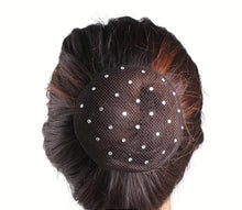 Load image into Gallery viewer, Black Hair Net with Crystals - Free postage in Australia
