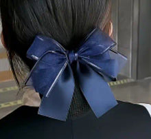 Load image into Gallery viewer, Shelly Hair Barrette –  Gold, Navy Blue &amp; Black
