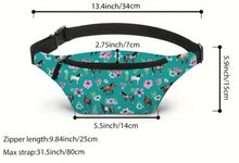 Load image into Gallery viewer, Horse Print Cross Body or Bum Bag in Green
