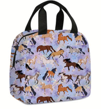Load image into Gallery viewer, Floral Horse Print Insulated Lunch Cooler Bag - Various colours
