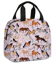 Load image into Gallery viewer, Floral Horse Print Insulated Lunch Cooler Bag - Various colours
