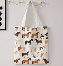 Load image into Gallery viewer, Horse Print Tote Carry Bag
