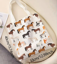 Load image into Gallery viewer, Horse Print Tote Carry Bag
