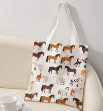 Load image into Gallery viewer, Horse Print Tote Carry Bag
