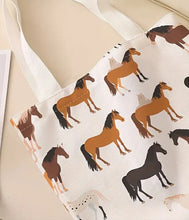 Load image into Gallery viewer, Horse Print Tote Carry Bag
